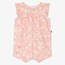 Petit Bateau-Мягкий розовый ромпер с вишнями для девочек | Childrensalon Outlet