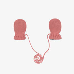 Petit Bateau-قفازات قطن محبوك لون زهري | Childrensalon Outlet