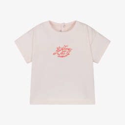 Petit Bateau-Girls Soft Rosy Organic Tee | Childrensalon Outlet
