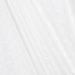 Petit Bateau-Girls White Cotton Broderie Anglaise Dress | Childrensalon Outlet