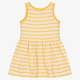 Petit Bateau-Желтое платье из органического хлопка в полоску | Childrensalon Outlet
