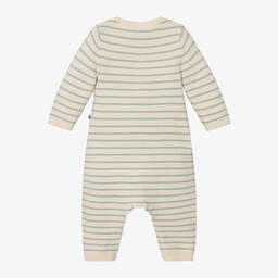 Petit Bateau-Ivory Cotton Knit Striped Romper | Childrensalon Outlet