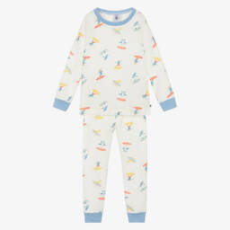 Petit Bateau-Ivory Shark Adventure Sleep Set | Childrensalon Outlet