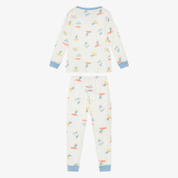 Petit Bateau-Ivory Shark Adventure Sleep Set | Childrensalon Outlet