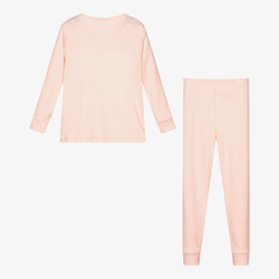 بتي باتو-بيجاما قطن جيرسي مضلع لون زهري للبنات | Childrensalon Outlet