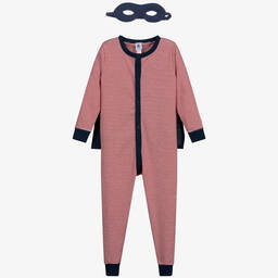 Petit Bateau-Комплект с комбинезоном красного и синего цвета в полоску | Childrensalon Outlet