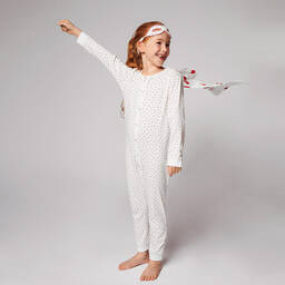 Petit Bateau-Белый комбинезон из органического хлопка | Childrensalon Outlet