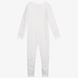 Petit Bateau-Белый комбинезон из органического хлопка | Childrensalon Outlet