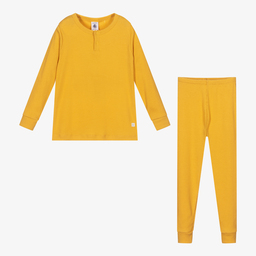 Petit Bateau-Yellow Ribbed Pyjamas | Childrensalon Outlet