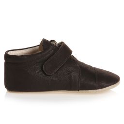 Petit Nord-Brown Leather Slipper Shoes | Childrensalon Outlet