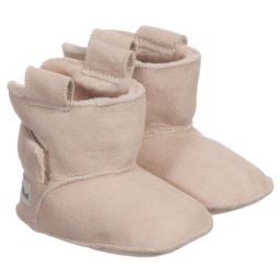 Petit Nord-Pink Sheepskin Pre-Walker Baby Boots | Childrensalon Outlet