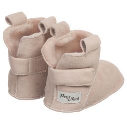 Petit Nord-Pink Sheepskin Pre-Walker Baby Boots | Childrensalon Outlet