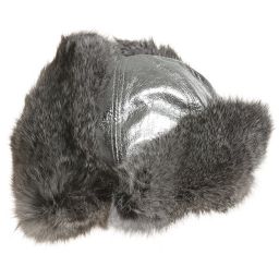 Petit Nord-قبعة جلد وفراء لون فضّي | Childrensalon Outlet