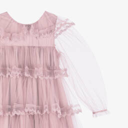 Petite Amalie-Girls Ankle-Length Pink Tulle Gown | Childrensalon Outlet