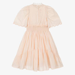 Petite Amalie-فستان دانتيل وقطن وردي للبنات | Childrensalon Outlet