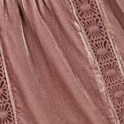 Petite Amalie-Girls Dusky Pink Velvet Dress | Childrensalon Outlet
