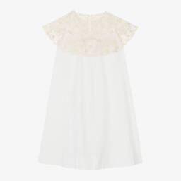Petite Amalie-Girls Elegant Ivory Lace Dress | Childrensalon Outlet