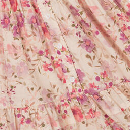 Petite Amalie-Girls Pale Pink Floral Cotton Dress | Childrensalon Outlet
