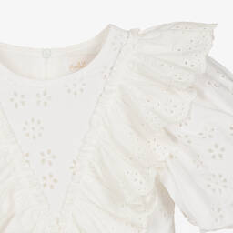 Petite Amalie-Girls White Broderie Anglaise Dress | Childrensalon Outlet