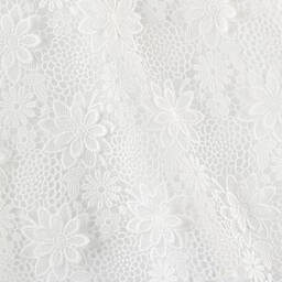 Petite Amalie-Girls White Guipure Lace Flutter Dress | Childrensalon Outlet