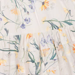 Petite Amalie-Teen Girls Ivory Floral Cotton Dress | Childrensalon Outlet