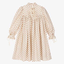 Petite Amalie-Teen Girls Ivory Floral Print Dress | Childrensalon Outlet