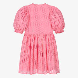 Petite Amalie-Teen Girls Pink Broderie Anglaise Dress | Childrensalon Outlet