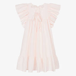 Petite Amalie-Teen Girls Pink Flutter Sleeve Dress | Childrensalon Outlet