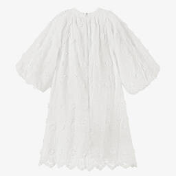 Petite Amalie-Teen Girls White Embroidered Floral Dress | Childrensalon Outlet