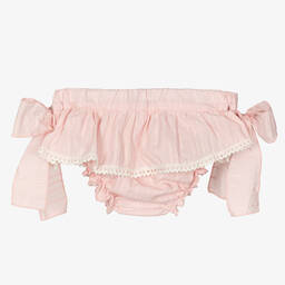 Phi Clothing-شورت بلومر قطن لون زهري للبنات | Childrensalon Outlet