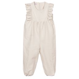 Phi Clothing-Beige Linen Jumpsuit | Childrensalon Outlet