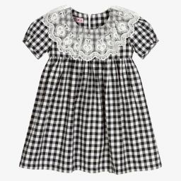 Phi Clothing-Black & White Gingham Dress | Childrensalon Outlet