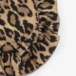 Phi Clothing-Girls Beige Cotton Wildcat Bib | Childrensalon Outlet