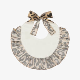 Phi Clothing-Girls Beige Cotton Wildcat Bib | Childrensalon Outlet