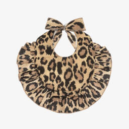 Phi Clothing-Girls Beige Cotton Wildcat Bib | Childrensalon Outlet