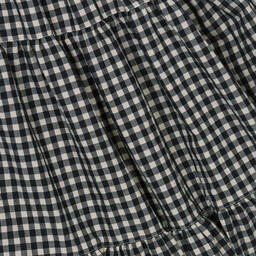 Phi Clothing-Черное хлопковое платье в клетку для девочек | Childrensalon Outlet