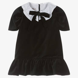 Phi Clothing-فستان قطن مخمل لون أسود | Childrensalon Outlet