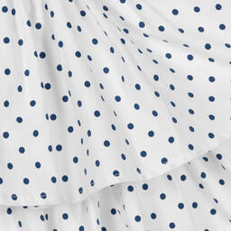 في كلودينغ-فستان قطن منقط لون أبيض وأسود | Childrensalon Outlet