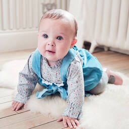 Phi Clothing-Girls Blue Cotton Blouse | Childrensalon Outlet