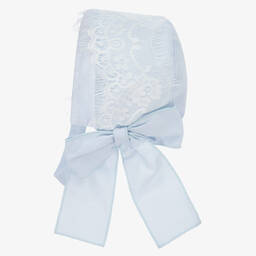 Phi Clothing-Girls Blue Cotton Bonnet  | Childrensalon Outlet