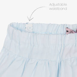 Phi Clothing-Голубая юбка-шорты из хлопка с кружевом для девочек | Childrensalon Outlet