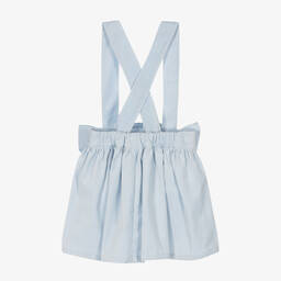 Phi Clothing-تنورة قطن مخمل لون أزرق مزينة بفيونكات | Childrensalon Outlet