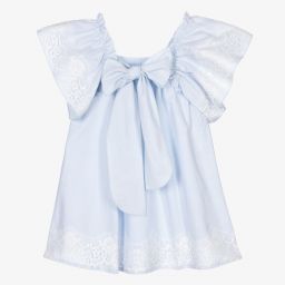 Phi Clothing-Girls Blue Lace Dress | Childrensalon Outlet