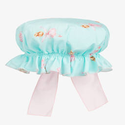 Phi Clothing-قبعة أطفال بناتي قطن لون أزرق وزهري | Childrensalon Outlet