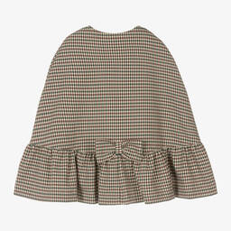 Phi Clothing-Кейп в коричнево-зеленую клетку | Childrensalon Outlet