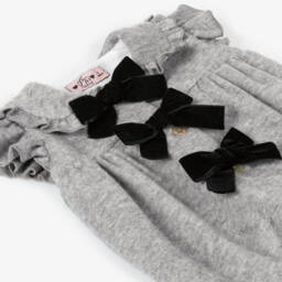 في كلودينغ-جمبسوت بفيونكة فيسكوز محبوك لون رمادي | Childrensalon Outlet