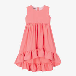 Phi Clothing-Girls Coral Pink Dress | Childrensalon Outlet