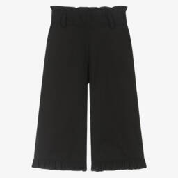 Phi Clothing-بنطلون كولوت أسود أنيق للبنات من القطن | Childrensalon Outlet