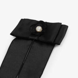 Phi Clothing-Girls Elegant Black Satin Bow Clip | Childrensalon Outlet