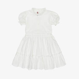 Phi Clothing-Girls Elegant White Embroidered Skirt Duo | Childrensalon Outlet
